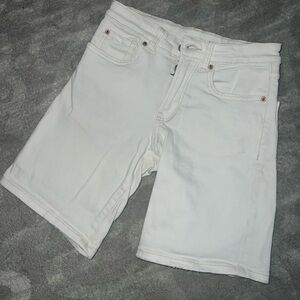 Boys ZARA off white straight fit shorts